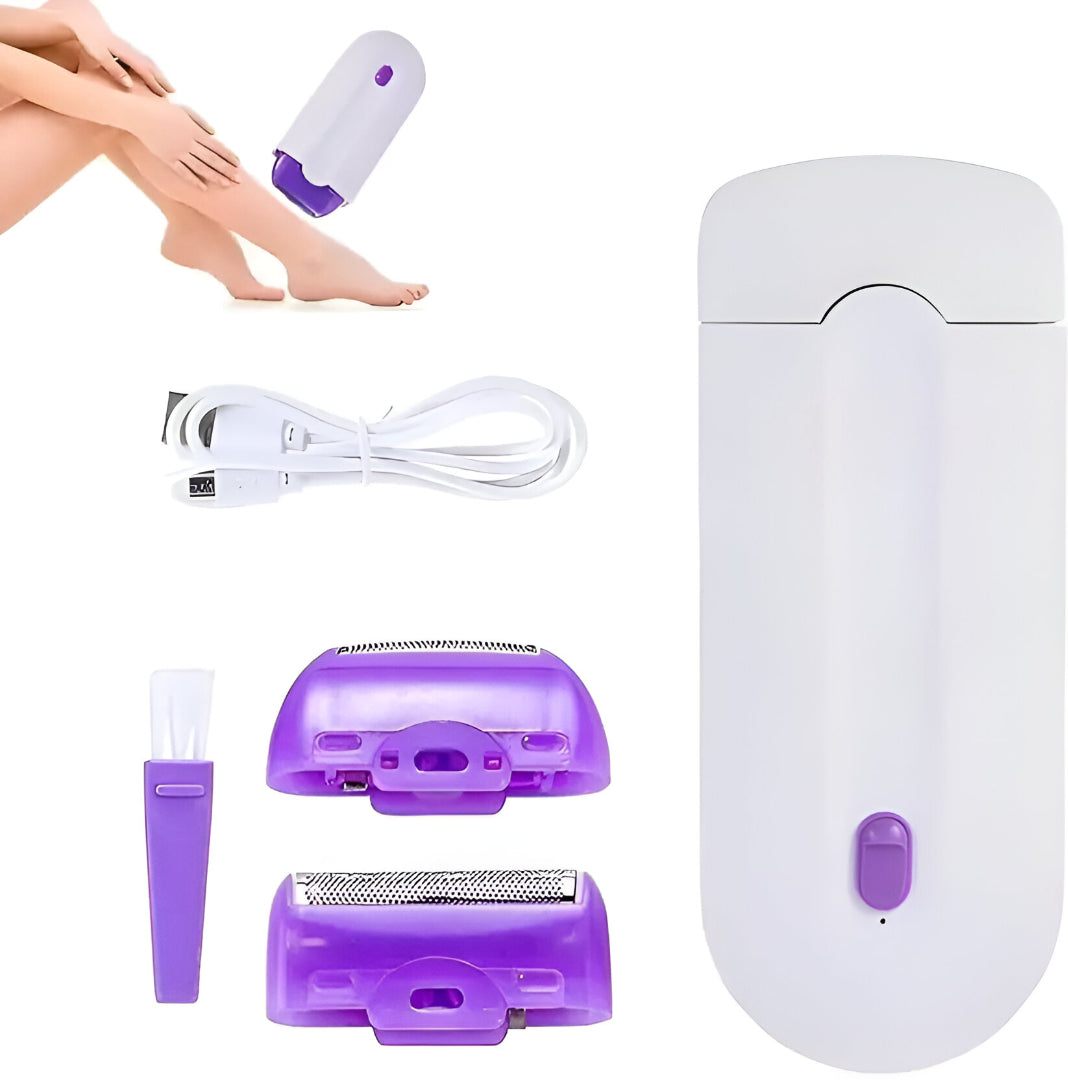 KitchMatic™ Painless Hair Remover – USB Rechargeable Women’s Trimmer | Smooth Finish for Face, Arms & Legs
